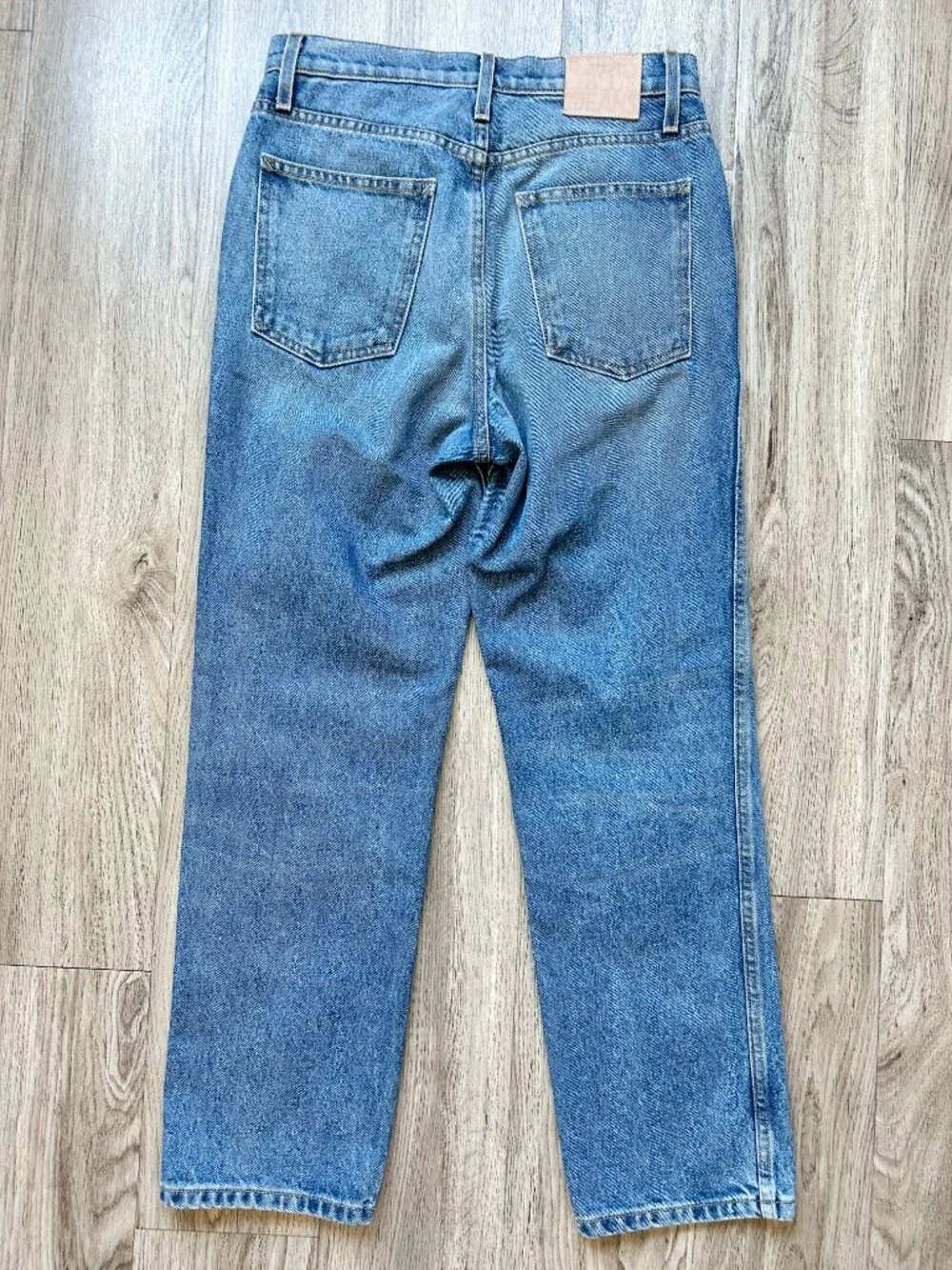 B Sides Medium Wash Straight Leg Rigid Denim Jeans Size 26